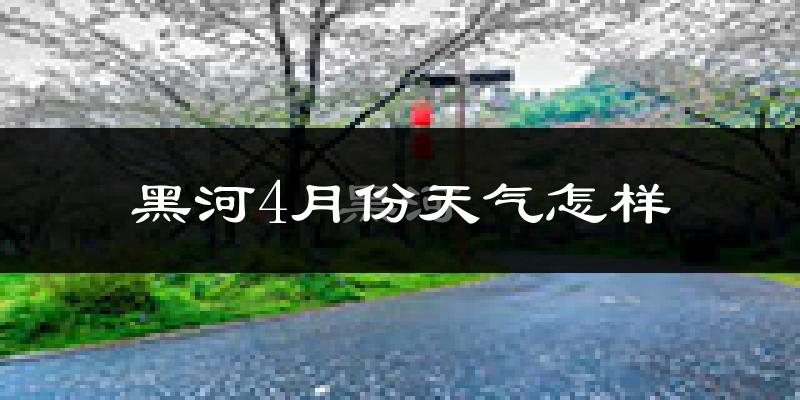 黑河市4月份天气如何?很冷吗?