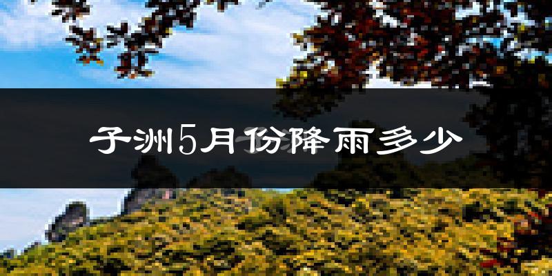 子洲5月份降雨多少?