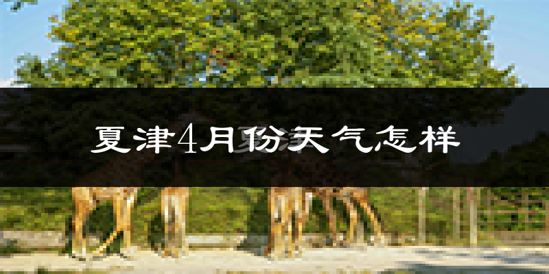夏津县4月份天气如何?冷热情况怎么样?