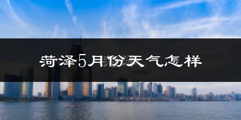 菏泽市5月份天气如何?很热吗?