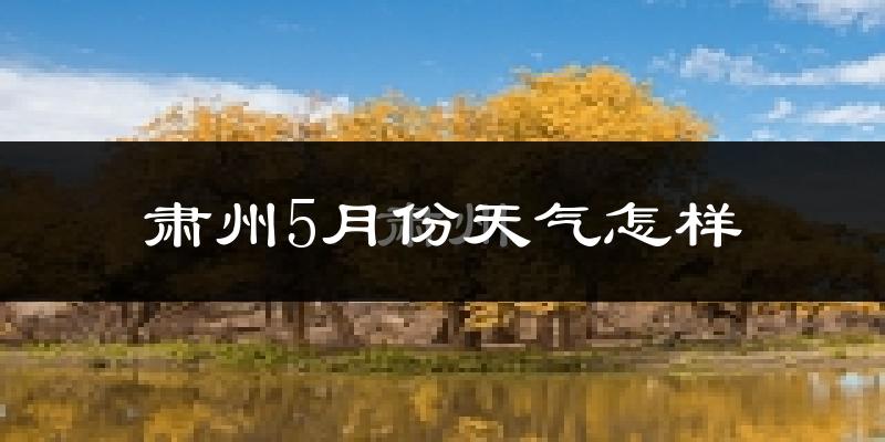 肃州5月份天气怎样?肃州五月冷不冷?