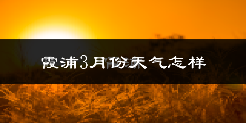 霞浦县3月份天气如何?冷吗?