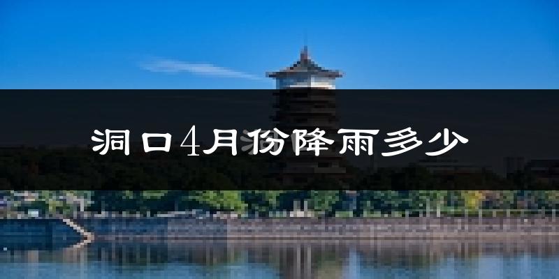 洞口4月份降雨多少?