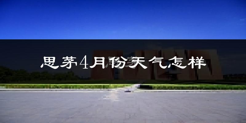 思茅4月份天气怎样?思茅四月冷吗?